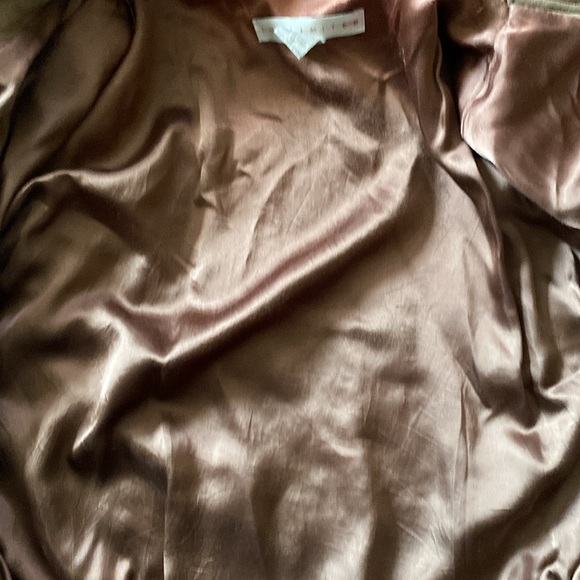 THE LIMITED Women’s Brown/Cream 100% Leather 100%Cotton Jacket Size M - Picture 7 of 8